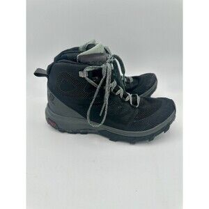 Salomon Outline Mid GTX Mens Hiking Boot Black Olive Lace Up Shoes US 6.5 EUR 38